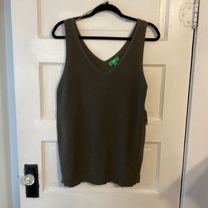 Dip Olive Green Sweater Tank